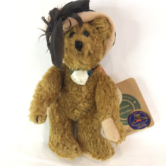 CHANEL Boyds Bears Jointed Plush Stuffed Animal Archive Collection Feather Hat - Picture 1 of 9